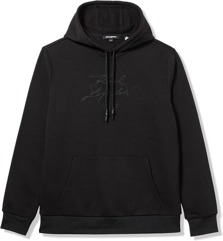 سويت شيرت رجالي من KARL LAGERFELD بغطاء للرأس وأكمام طويلة وجيب الكنغر من Karl Signature in Saudi Arabia