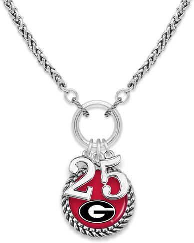 From the Heart Georgia Bulldogs Graduation Year 2025 Silver Necklace Jewelry Licensed UGA in Saudi Arabia
