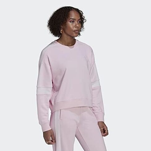 adidas Sweatshirt Women's, Pink, Size L in Saudi Arabia