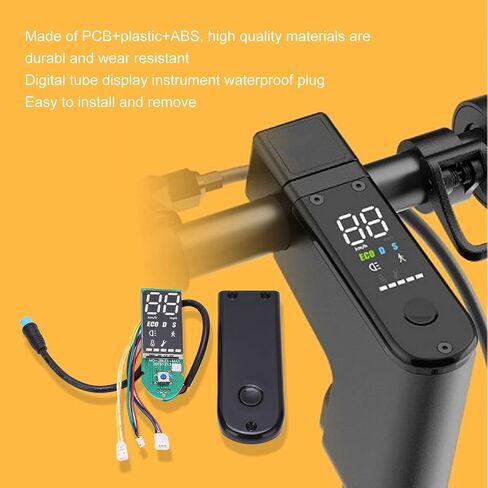Dashboard Display Panel Parts, Water Proof Bluetooth Digital Display Dashboard Wear Resistant Data Panel Dashboard with Panel Cover for G30 Electric Scooter in Saudi Arabia
