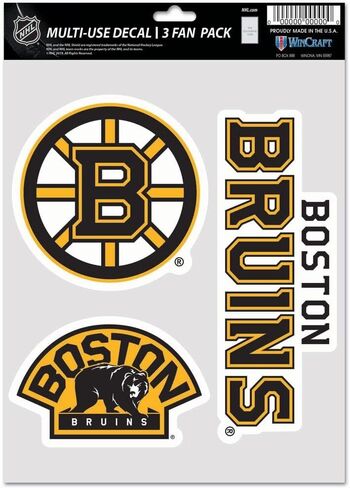 ملصق Wincraft NHL Boston Bruins متعدد الاستخدام للمروحة، 3 عبوات، ألوان الفريق، مقاس واحد in Saudi Arabia