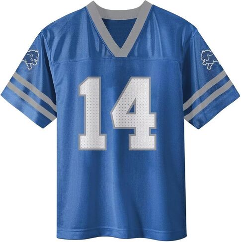 Amon-Ra St. Brown Detroit Lions Blue #14 NFL Kids Youth 4-20 Name and Number Team Color Home Player Football Jersey in Saudi Arabia