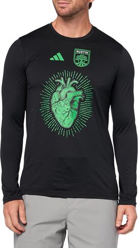 تيشيرت Austin Fc Pre-Game طويل الأكمام للرجال من أديداس in Kuwait