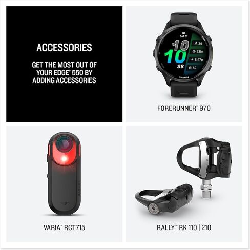 Garmin® Edge® 550, Compact GPS Cycling Computer, Vivid Color Display, Bike-Specific Mapping, Advanced Training and Performance Insights in Saudi Arabia