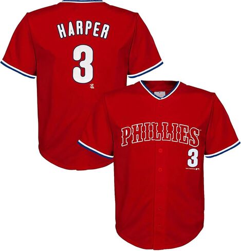 Bryce Harper Philadelphia Phillies Red #3 Kids Youth 4-20 Alternate Fashion Player Jersey in Saudi Arabia
