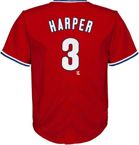 Bryce Harper Philadelphia Phillies Red #3 Kids Youth 4-20 Alternate Fashion Player Jersey in Saudi Arabia
