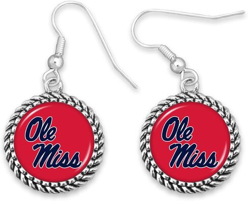 From the Heart Ole Miss Rebels Olivia Earrings Silver Jewelry Gift Mississippi in Saudi Arabia