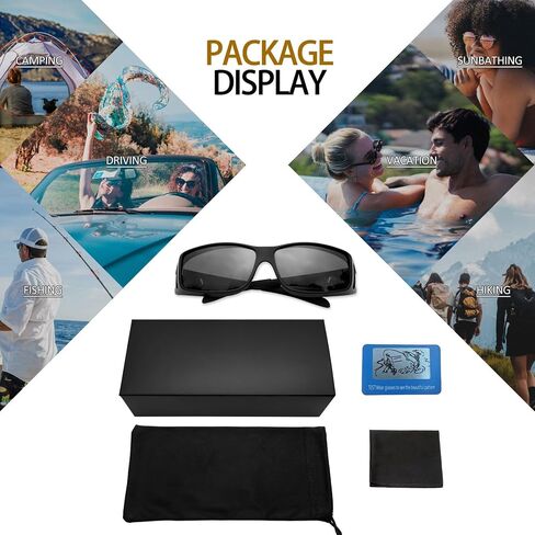 Fit Over Sunglasses Women Men Polarized Wrap Around Sun Glasses Trendy Large Sports Shades Sunnies Running Fishing SY6033 in Saudi Arabia