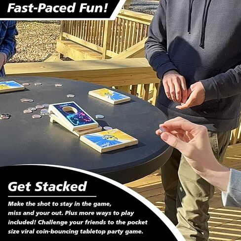Pocket Tabletop Cornhole Game Set | Officially Licensed College Mini Football Cornhole Board Game | Includes Coins in Saudi Arabia