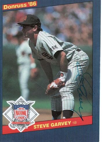 1986 Donruss Big Steve Garvey Padres #3 Signed Autographed W/ Coa - Baseball Slabbed Autographed Cards in Saudi Arabia
