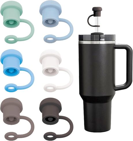 6 قطع من أغطية القش مقاس 0.31-0.4 بوصة/8-10 مم، لغطاء أغطية القش من ستانلي للأكواب لكوب ستانلي 20|30|40 أونصة، أغطية سيليكون مقاومة للغبار (الكوب غير متضمن)، النوع 3 in Kuwait