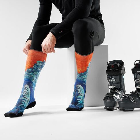 Smartwool Men's Ski Targeted Cushion Winter Haze Print Over The Calf Socks in Kuwait
