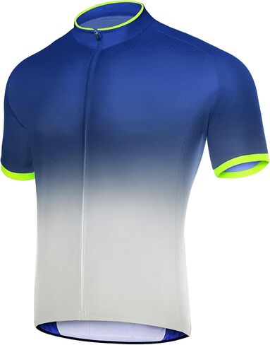 Men's Short Sleeves Cycling Jersey Slim-Fit Bike Shirt Breathable Fabric in Saudi Arabia