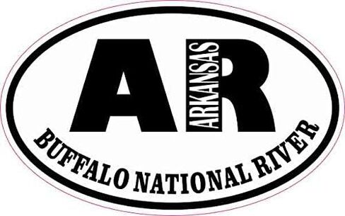 StickerTalk Oval AR Buffalo National River Vinyl Sticker, 4 inches by 2.5 inches in Saudi Arabia