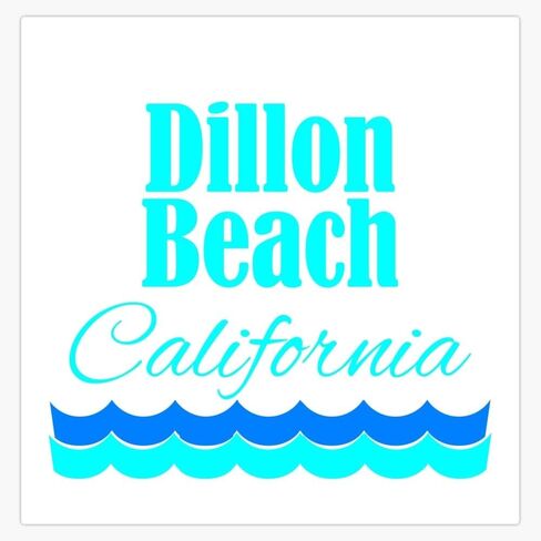 Dillon Beach California Window Water Bottle Bumper Sticker Decal 5" in Saudi Arabia