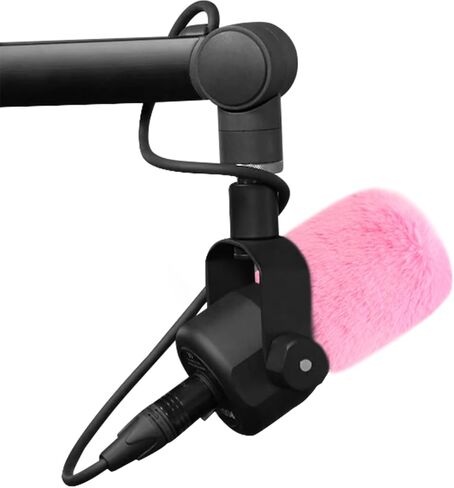 LEFXMOPHY PodMic Windscreen for Rode PodMic Microphone Replacement Pop filter, Pale Pink Furry Wind Muff Deadcat Cover in Saudi Arabia