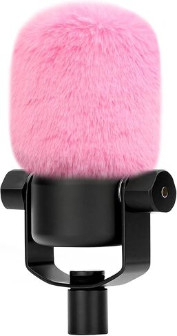 LEFXMOPHY PodMic Windscreen for Rode PodMic Microphone Replacement Pop filter, Pale Pink Furry Wind Muff Deadcat Cover in Saudi Arabia