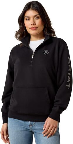 ARIAT womens Foundation Logo 1/2 Zip Sweatshirt in Saudi Arabia