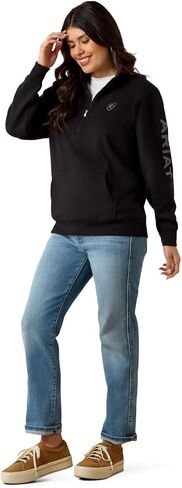 ARIAT womens Foundation Logo 1/2 Zip Sweatshirt in Saudi Arabia