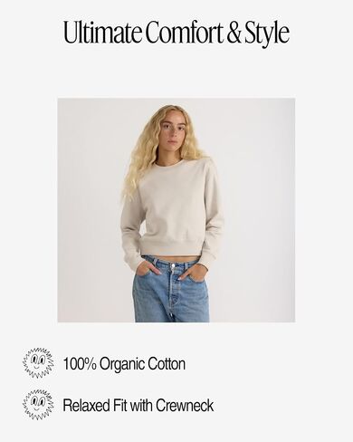 Organic Basics womens Weekend Boxy Crewneck Sweatshirt in Saudi Arabia