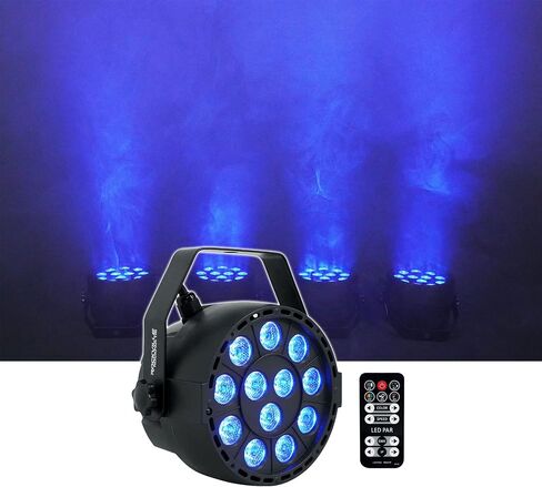(6) Rockville RockPAR TRI LED RGB Compact Par Can Pro DJ DMX Wash Light+Remote Black Bundle with (5) RDX3M10 DMX Lighting Cable, RDX3M25 Cable & ROCKFORCE 192 DMX Lighting Controller (13 Items) in Saudi Arabia