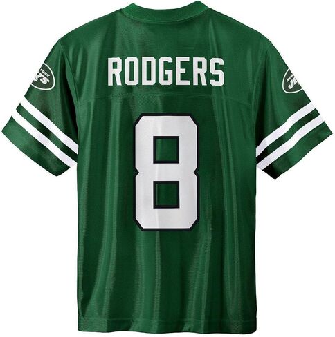 Aaron Rodgers New York Jets #8 Green Kids 4-7 Team Color Home Player Jersey (5-6) in Saudi Arabia