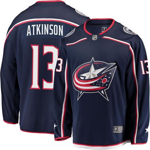 Outerstuff Cam Atkinson Columbus Blue Jackets #13 البحرية للشباب 4-20 فريق اللون الرئيسي لاعب جيرسي in Saudi Arabia