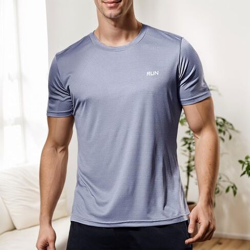 2025 Summer Sports T-Shirt Loose Quick-Drying Fitnessd Oversized Top Casual Short Sleeves Shirt in Saudi Arabia