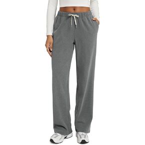 ODODOS Women’s Brushed Fleece Straight Leg Pants – Cozy Warm High-Rise Relaxed Lounge Sweatpants with Pockets - 29" Inseam in Kuwait