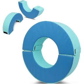 Exercise Gym Mat 31.5" Diameter Kids Foam Gymnastics Mat, Bridge Play Foam Module Detachable, Tumbling Mat for Children, Versatile Design for Crawling, Tumbling and Coordination Training in Kuwait