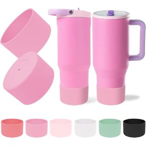 2PCS Silicone Boot for HydroJug Traveler & Sport 40 oz, Protective Anti-Slip Bottom Sleeve for Hydrojug Stainless Steel Tumbler, Water Bottle Rubber Base Accessories, BPA-Free(Black) in Kuwait