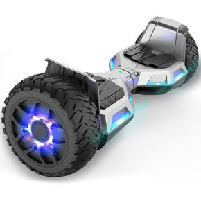 UNI-SUN All Terrain Hoverboard, 8.5'' Offroad Hoverboard, 2.8 Times Walking Speed Hoverboard with Lights and Bluetooth for Adults and Teens, Off Road Hoverboard Gifts in Saudi Arabia