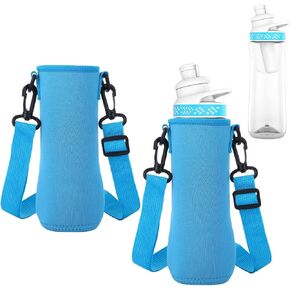 2 Pcs Sleeve Compatible with 32oz Cirkul Water Bottle,Water Bottle Sleeve for Cirkul Tumbler Steel,Neoprene Insulated Bottles for Tumbler & Stainless Steel Bottles Accessories(Blue and Black) in Kuwait