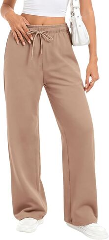 Women's Wide Leg Sweatpants Fleece Lined Baggy Sweat Pants Lounge Fashion Clothing Athletic Joggers with Pockets in Saudi Arabia