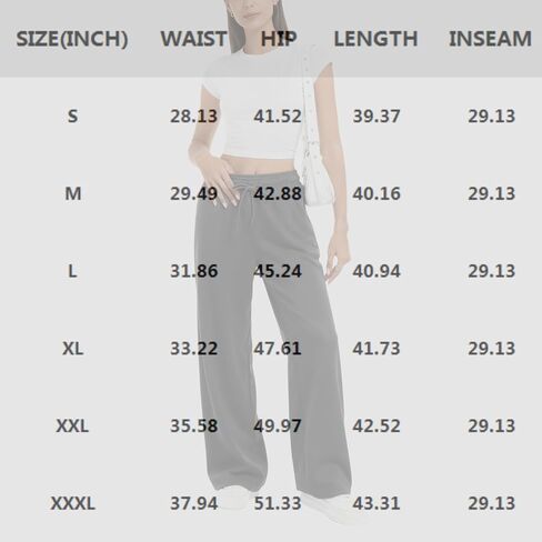 Women's Wide Leg Sweatpants Fleece Lined Baggy Sweat Pants Lounge Fashion Clothing Athletic Joggers with Pockets in Saudi Arabia