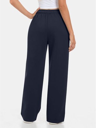 Women's Wide Leg Sweatpants Fleece Lined Baggy Sweat Pants Lounge Fashion Clothing Athletic Joggers with Pockets in Saudi Arabia