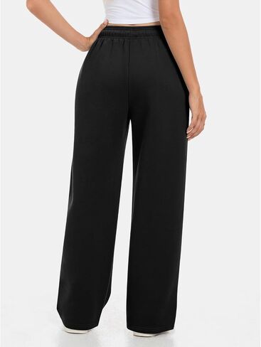 Women's Wide Leg Sweatpants Fleece Lined Baggy Sweat Pants Lounge Fashion Clothing Athletic Joggers with Pockets in Saudi Arabia