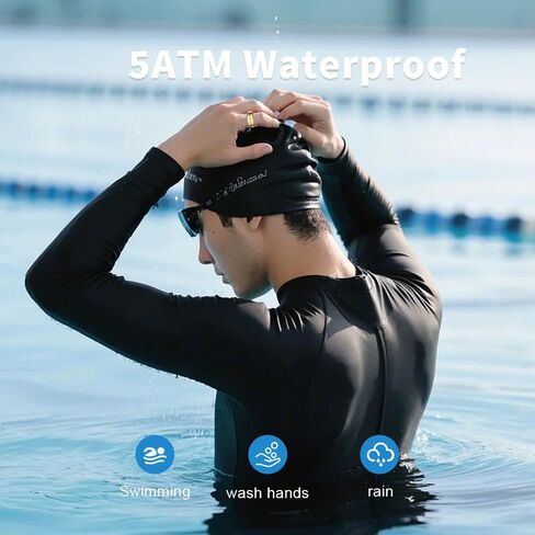 حلقة ذكية جديدة للنساء والرجال، متتبع اللياقة البدنية مع مراقب معدل ضربات القلب، متتبع النوم، أكثر من 100 وضع رياضي، عداد الخطوات، IP68 مقاوم للماء، بدون رسوم اشتراك لنظام iOS/Android (فضي، 13) in Kuwait