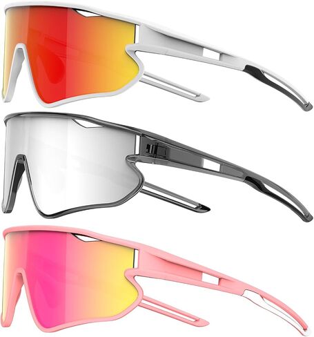 Sport Sunglasses Men Polarized Mens Sunglasses Sport Sun Glasses for Cycling Golf Driving Fishing 3packs in Saudi Arabia