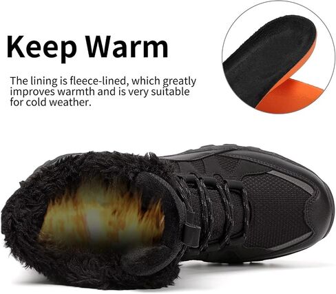 Men's Winter Snow Boots Waterproof Warm Hiking Shoes Non-Slip Lightweight Outdoor Breathable Comfortable Trekking Footwear in Saudi Arabia