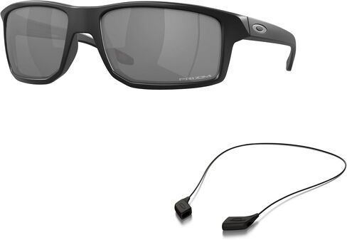 مجموعة نظارات Oakley OO9449 الشمسية: OO 9449 944903 Gibston Matte Black Prizm Blac ومجموعة ملحقات سلسلة سوداء كبيرة in Saudi Arabia