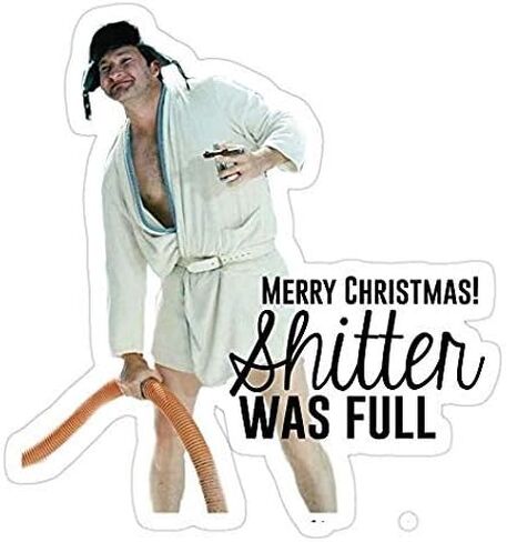 ملصق لاصق من Cousin Eddie: Merry Christmas, National Lampoons Christmas Vacation - ملصق جرافيك - مقاوم للماء - مقصوص بالقالب مقاوم للبهتان in Saudi Arabia