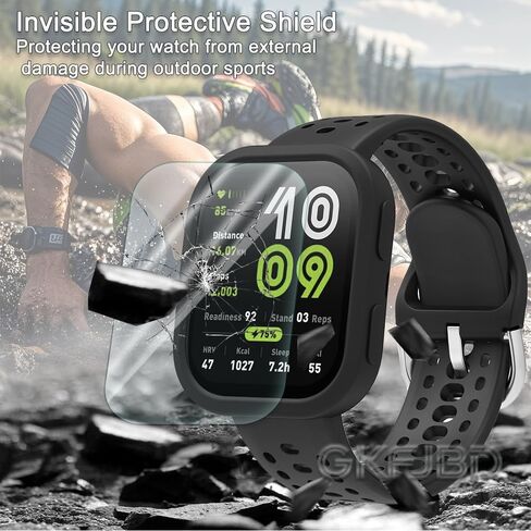 متوافق مع مجموعة واقي الشاشة والحافظة Amazfit Bip 6، طبقة واقية ناعمة من مادة TPU عالية الدقة، 【ليست زجاجية】 وحافظات غطاء سيليكون مقاومة للصدمات | مضاد للخدش، رفيع للغاية (عبوة من 4+2) in Kuwait