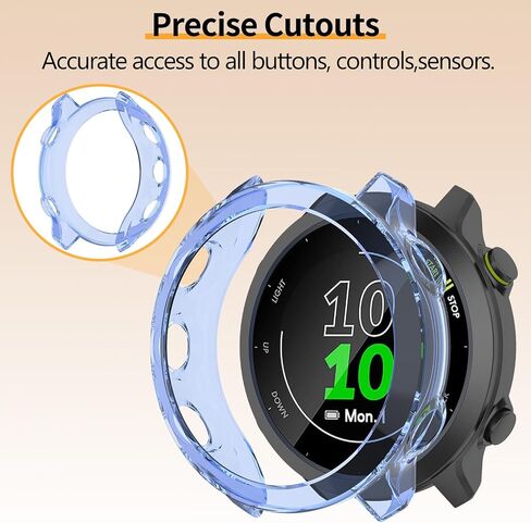 عبوة من 3 قطع لحافظة حماية الشاشة Garmin Forerunner 55/158، ملحقات حماية ممتصة للصدمات من مادة TPU الناعمة المضادة للخدش in Kuwait