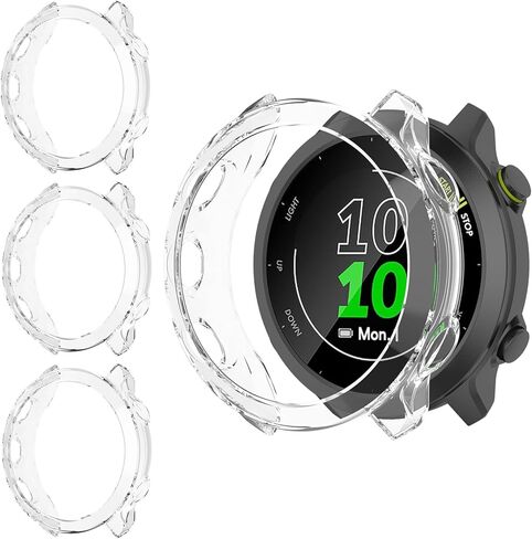 عبوة من 3 قطع لحافظة حماية الشاشة Garmin Forerunner 55/158، ملحقات حماية ممتصة للصدمات من مادة TPU الناعمة المضادة للخدش in Kuwait
