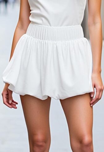 Women's Bubble Skirt Elastic High Waisted Puffy Skorts Shorts Y2k Skirts in Saudi Arabia