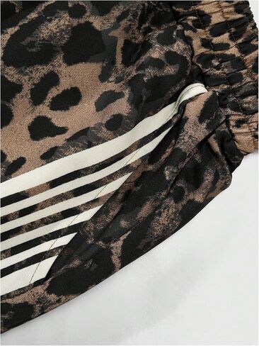 GORGLITTER Men's Cheetah Print Baggy Sweatpants Striped Leopard Loose Wide Leg Track Pants Streetwear in Saudi Arabia