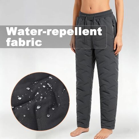 Thermal-Pants Unisex, Fleece-Lined Waterproof Pants with Zipper Pockets, Straight Leg and Jogger Pants in Saudi Arabia
