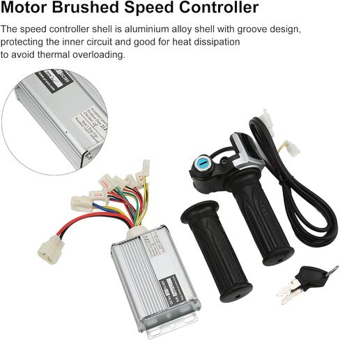Ejoyous 36V 1000W Controller with Throttle, Brushed Motor Speed Controller Switch Control and Throttle Twist Grip for Electric Scooter Ebikes Mini Bikes in Saudi Arabia