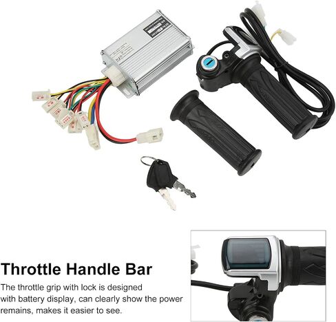 Ejoyous 36V 1000W Controller with Throttle, Brushed Motor Speed Controller Switch Control and Throttle Twist Grip for Electric Scooter Ebikes Mini Bikes in Saudi Arabia